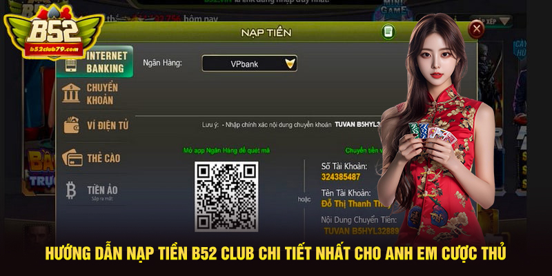 Thao Tác Nạp Tiền B52 Club